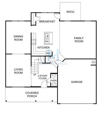Graham model in The Reserve at Willow Oaks, Canton, GA, built by Piedmont Residential