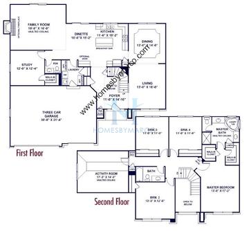 Photos of the Tuscany III model in the Hidden River subdivision in Plainfield, IL
