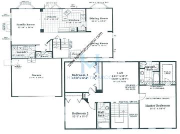Photos of the Newbury model in the Valley Lakes subdivision in Round Lake, IL