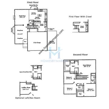 Photos of the 2448 model in the Fairfield Way subdivision in Montgomery, IL