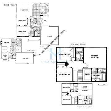 Photos of the Coventry model in the Highlands At Ogdenfalls subdivision in Oswego, IL