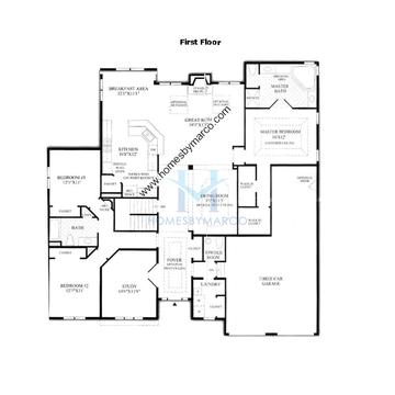 Photos of the Braemore model in the Lake Run Estates subdivision in North Aurora, IL