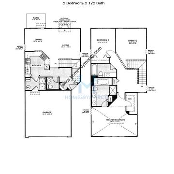 Photos of the Durham model in the Fairfield Lakes subdivision in Round Lake, IL