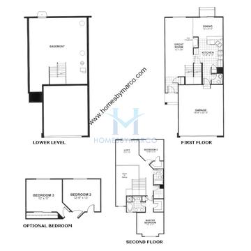 Photos of the Berkshire model in the Canterbury Fields subdivision in Hoffman Estates, IL