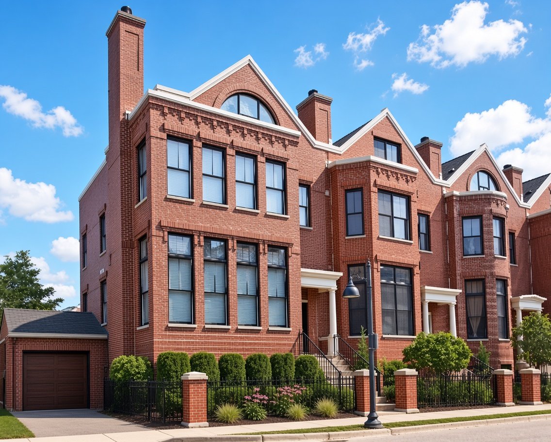 Astoria End model in Tower Crossing, Glenview, IL, built by Kimball Hill Homes