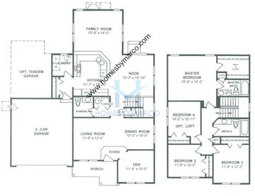 Photos of the Sunflower model in the Oakhurst Meadows subdivision in Aurora, IL