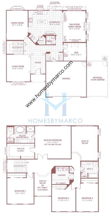 Photos of the SpringWood model in the Moraine Woods subdivision in Streamwood, IL