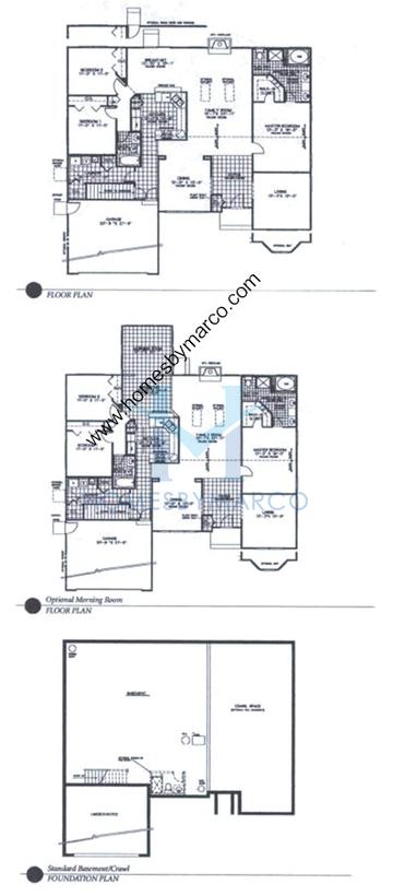 Photos of the Eden model in the Arbor Creek subdivision in St. Charles, IL