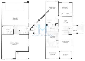 Photos of the Claridge model in the Mulberry Grove subdivision in Elgin, IL