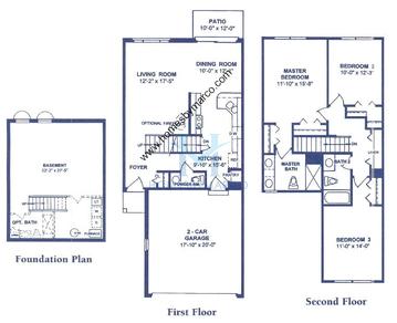 Photos of the Canterbury model in the Riverbrook West subdivision in Naperville, IL