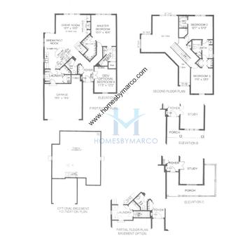 Photos of the Willow II model in the Lakeside of Seasons Ridge subdivision in Montgomery, IL