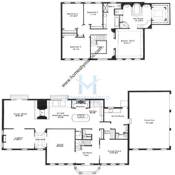 Photos of the English Estate Manor model in the Eastings Mere subdivision in South Barrington, IL