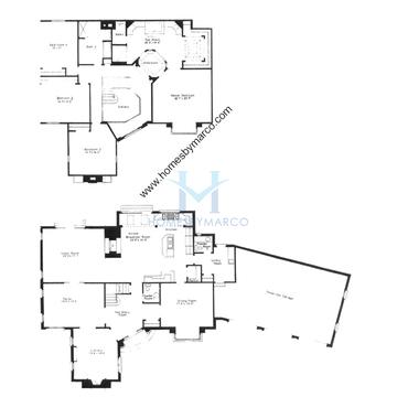 Photos of the English Manor Home model in the Eastings Mere subdivision in South Barrington, IL