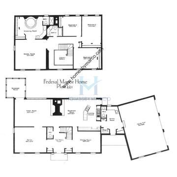 Photos of the Federal Manor Home model in the Eastings Mere subdivision in South Barrington, IL