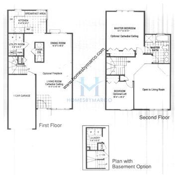 Photos of the Sunrise model in the Winchester Trails subdivision in Naperville, IL