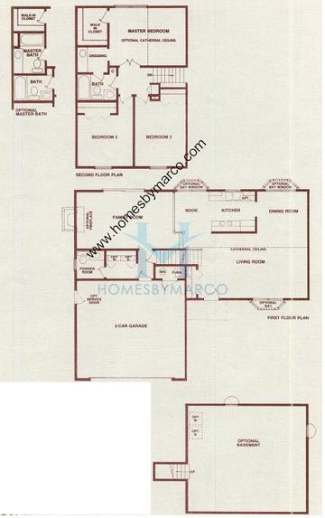 Photos of the Cambridge model in the Fox Hollow subdivision in Warrenville, IL