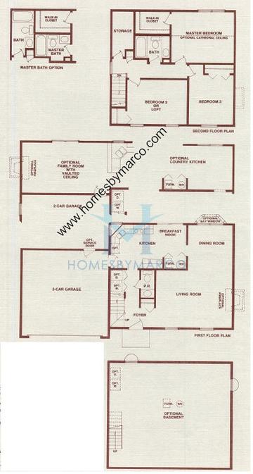 Photos of the Bennington model in the Fox Hollow subdivision in Warrenville, IL