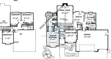 Photos of the Hampton model in the Fox Trail subdivision in Batavia, IL