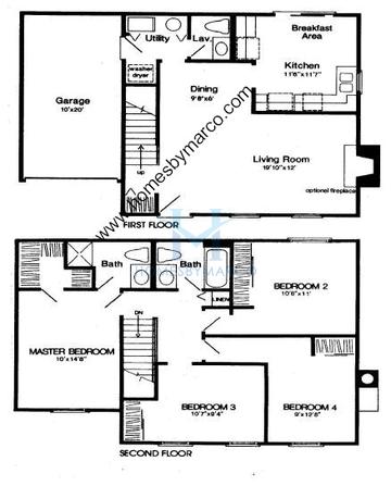 Photos of the Maplewood II model in the Brookdale subdivision in Naperville, IL