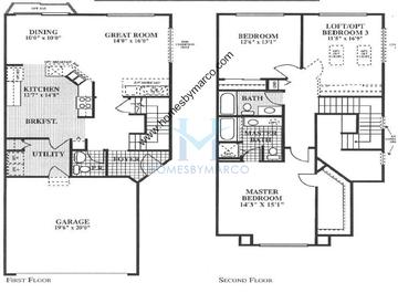 Photos of the Charleston model in the The Townes at Stonebridge subdivision in Aurora, IL