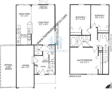 Photos of the Diamond model in the Diamond Bay subdivision in Aurora, IL