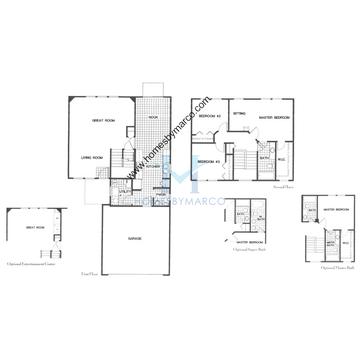 Photos of the Meadow model in the Ogden Falls subdivision in Oswego, IL