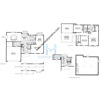 Photos of the Waterfield model in the Lakeview Estates subdivision in Oswego, IL