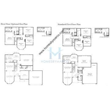 Photos of the Bristol model in the Fairway Crossing subdivision in Oswego, IL