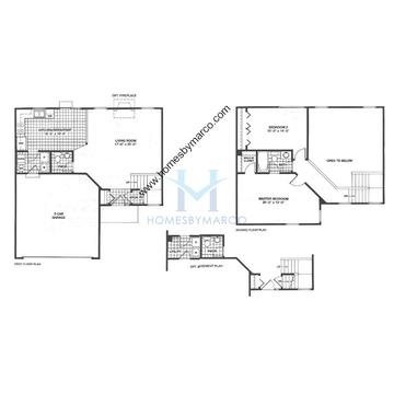Photos of the Maple model in the Settlement subdivision in Hainesville, IL