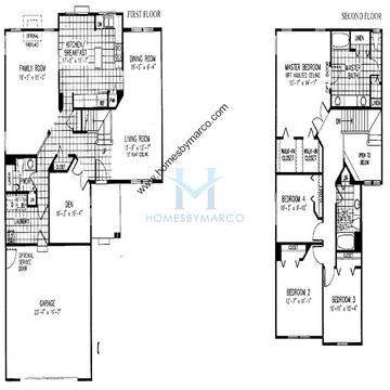 Photos of the Fieldstone model in the Links of English Meadows subdivision in Grayslake, IL