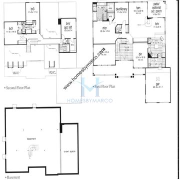 Photos of the Fieldcrest model in the Reigate Woods subdivision in Green Oaks, IL