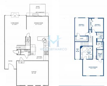 Photos of the Berkley model in the Oak Ridge Trails subdivision in Streamwood, IL