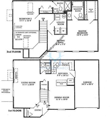 Photos of the Elmhurst model in the Bright Ridge subdivision in Schaumburg, IL