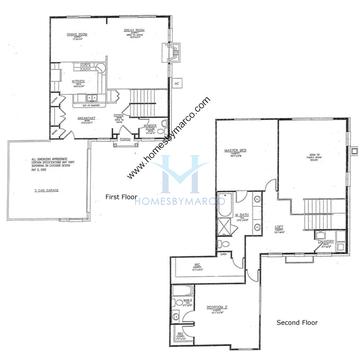 Photos of the Unit A model in the Villas of Fontenay subdivision in Palatine, IL