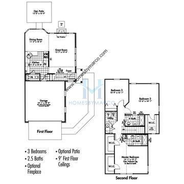 Photos of the Garnet model in the Millbrook at Canterbury subdivision in Algonquin, IL