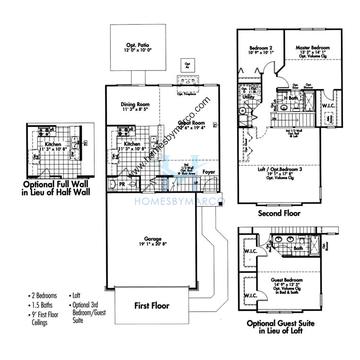 Photos of the Blue Sapphire model in the Millbrook at Canterbury subdivision in Algonquin, IL