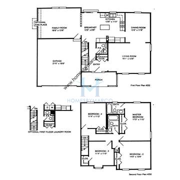 Photos of the Country House model in the Timbers subdivision in St. Charles, IL