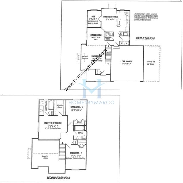 Photos of the Driftwood model in the Cherry Park subdivision in Batavia, IL