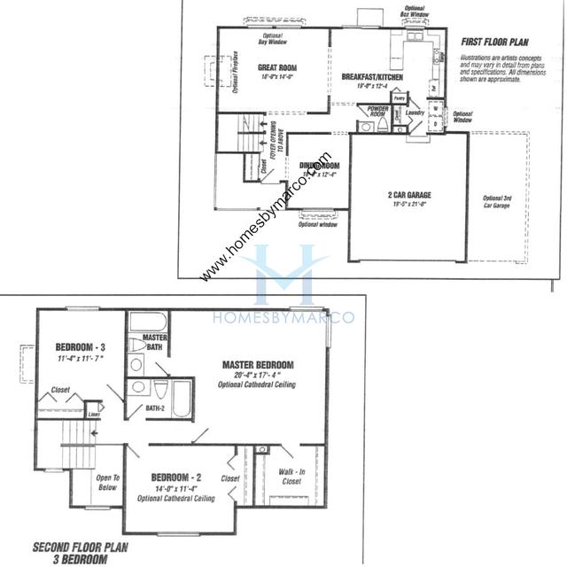 Photos of the Fairfield model in the Cherry Park subdivision in Batavia, IL