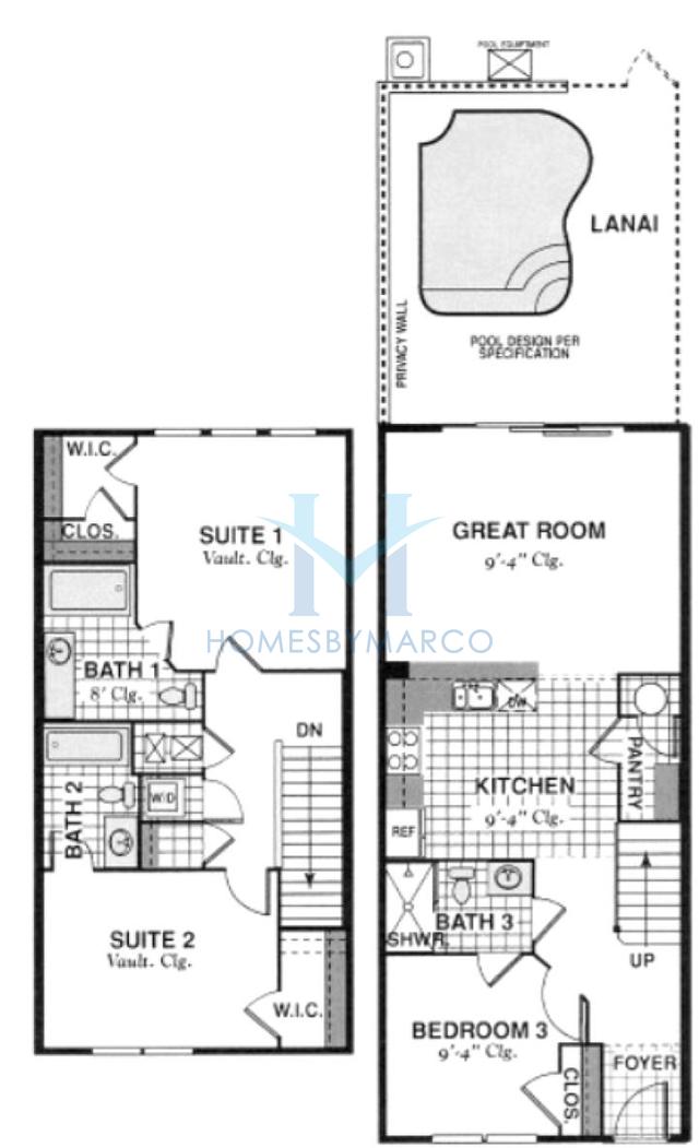 Photos of the Saddlebrook model in the Wyndham Palms subdivision in Kissimmee, FL