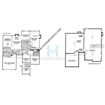 Photos of the Eaton model in the Stone Fence Farms subdivision in Vernon Hills, IL