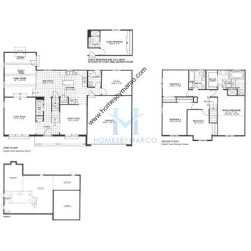Photos of the Sandhurst model in the Steeple Chase subdivision in Mundelein, IL