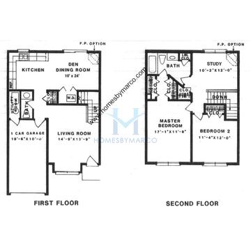 Photos of the B model in the Plymouth Farms subdivision in Vernon Hills, IL
