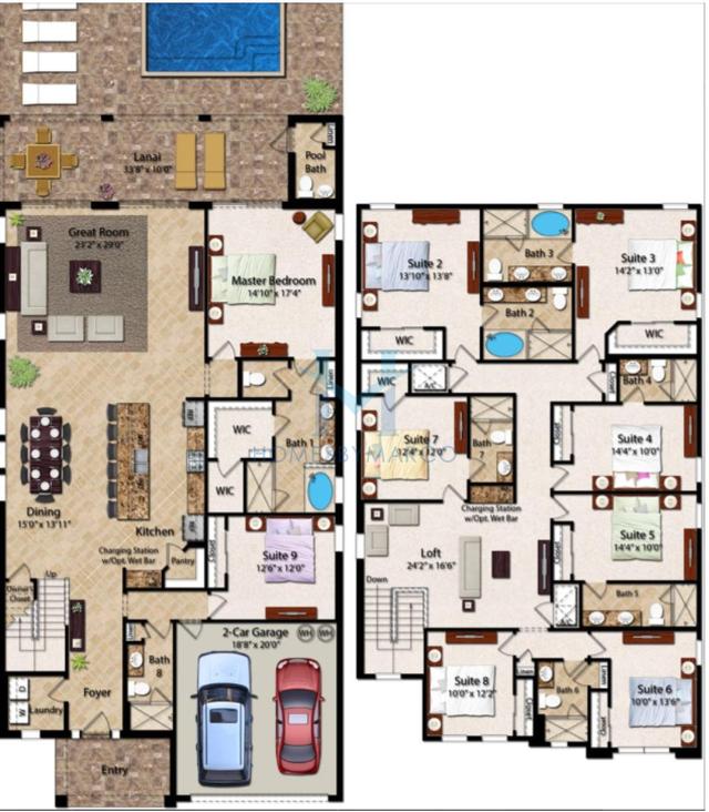 Photos of the Hawthorne II model in the Encore Resort at Reunion subdivision in Kissimmee, FL