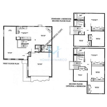 Photos of the Emerson model in the Woodgate subdivision in Lake Bluff, IL