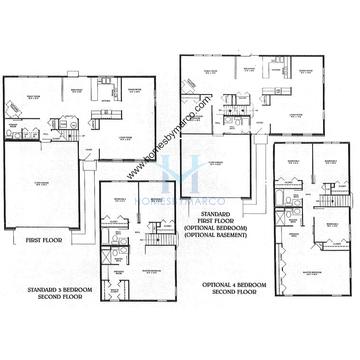 Photos of the Bentley model in the Woodgate subdivision in Lake Bluff, IL