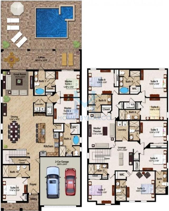 Photos of the Fremont II model in the Encore Resort at Reunion subdivision in Kissimmee, FL