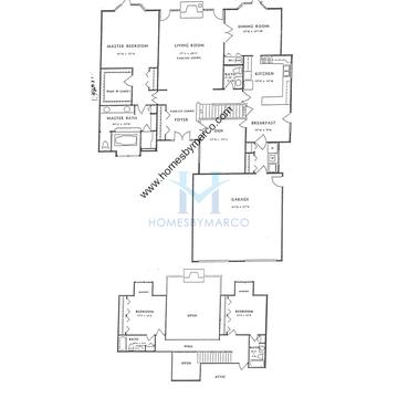 Photos of the Marshfield model in the Fields of Long Grove subdivision in Long Grove, IL