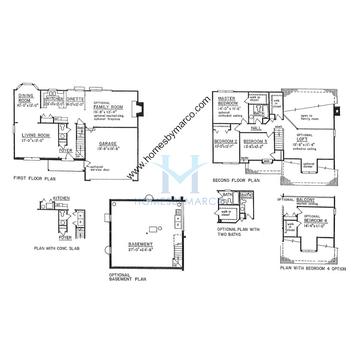 Photos of the Birchwood II model in the Cedar Creek subdivision in Lake Zurich, IL