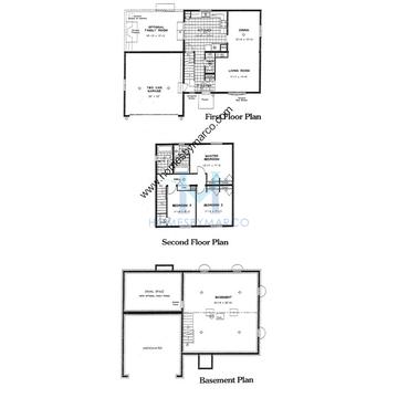 Photos of the Newhaven model in the Pine Hill Lakes subdivision in Antioch, IL